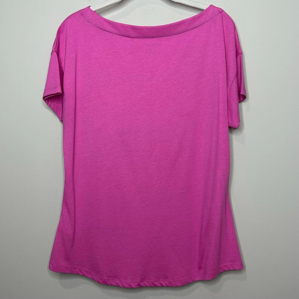 Boden Pink Supersoft Boat Neck T-Shirt Size 10 Slim Fit - Picture 5 of 9